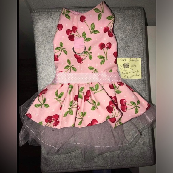 🌹3 for $10🌹Homemade Dog Clothes/ Cherry Dress - Measurements Provided - Picture 1 of 2